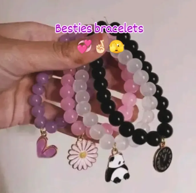 Soft Pink Crystal Bracelets - Daily Wear